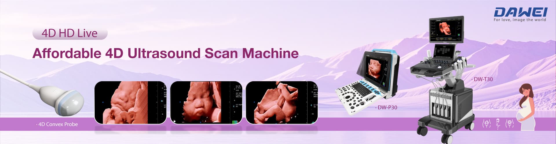 Dawei Medical 4D Máquinas de escaneo de ultrasonido