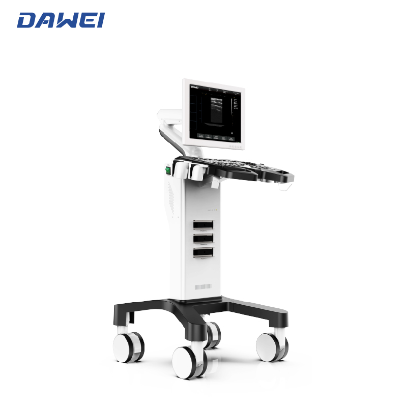 Trolley esc&aacute;ner de ultrasonido en blanco y negro