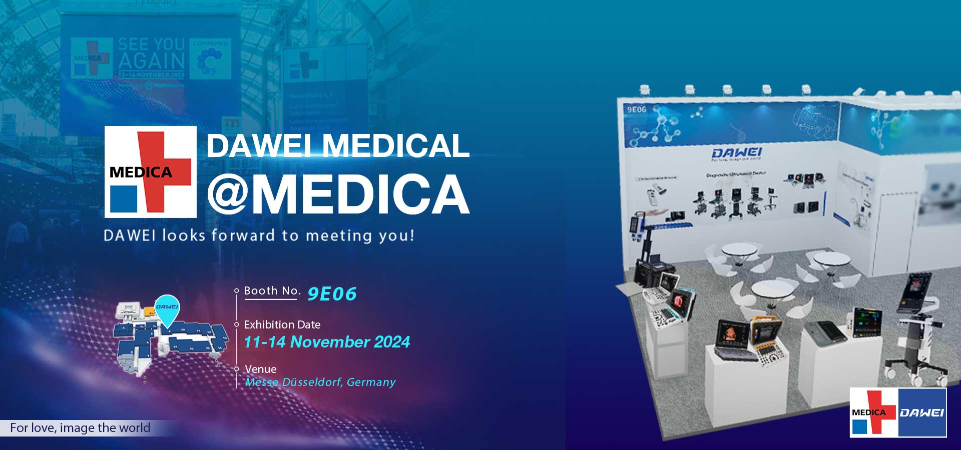 Dawei Medical Booth Invitation of MEDICA 2024